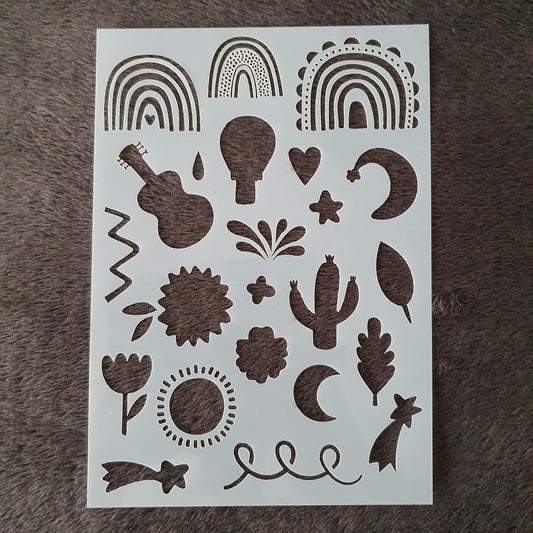 Hobby stencil Happy   - A5