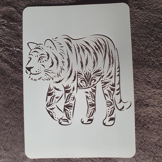 Stencil - Lopende tijger