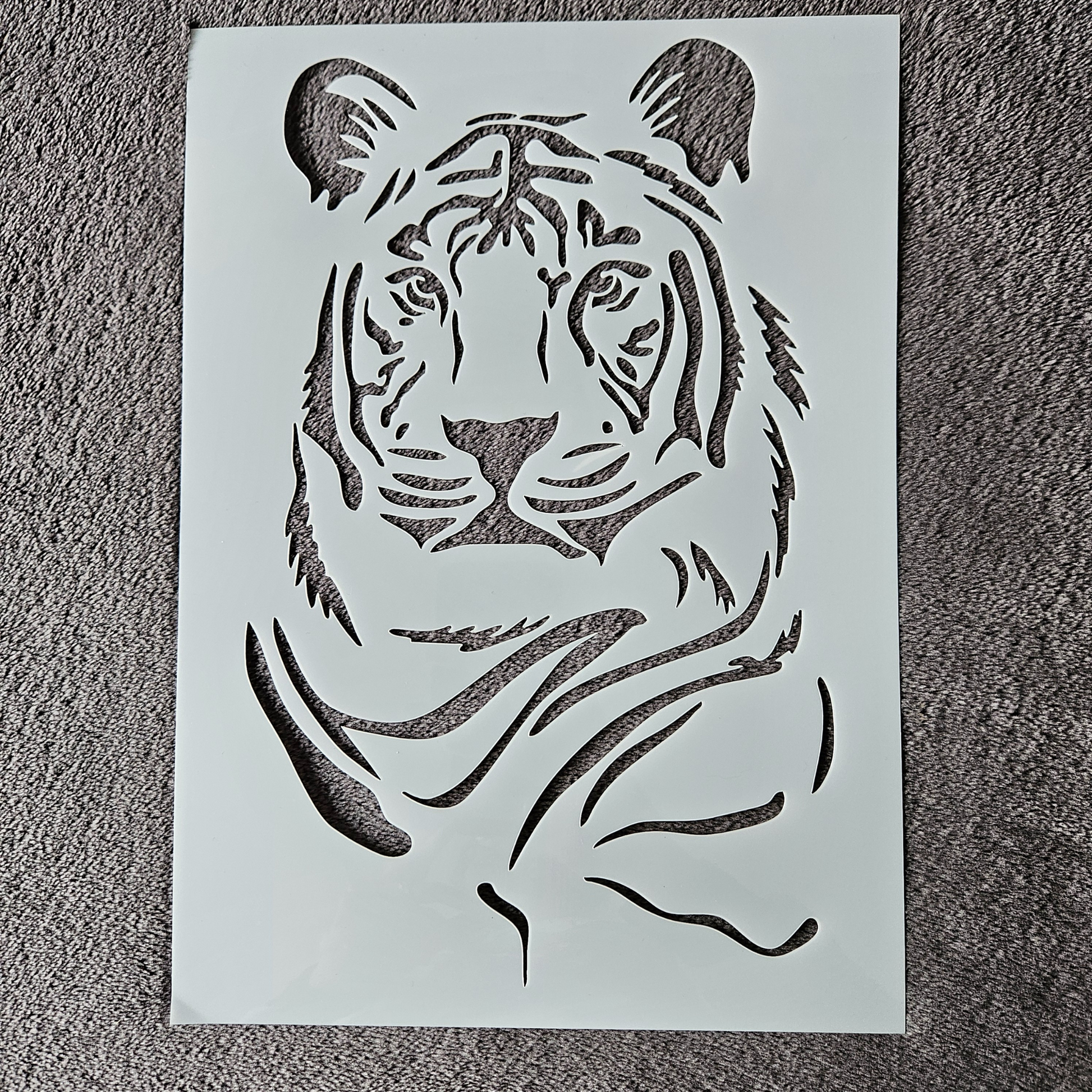 Hobby stencil Tijger- A4