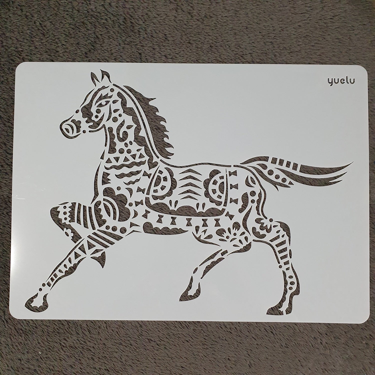 Hobby stencil Paard- A4