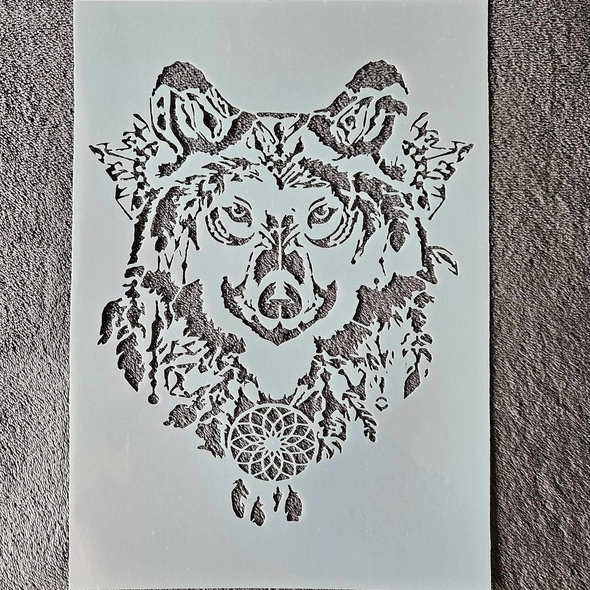 hobby stencil wolf dromenvanger