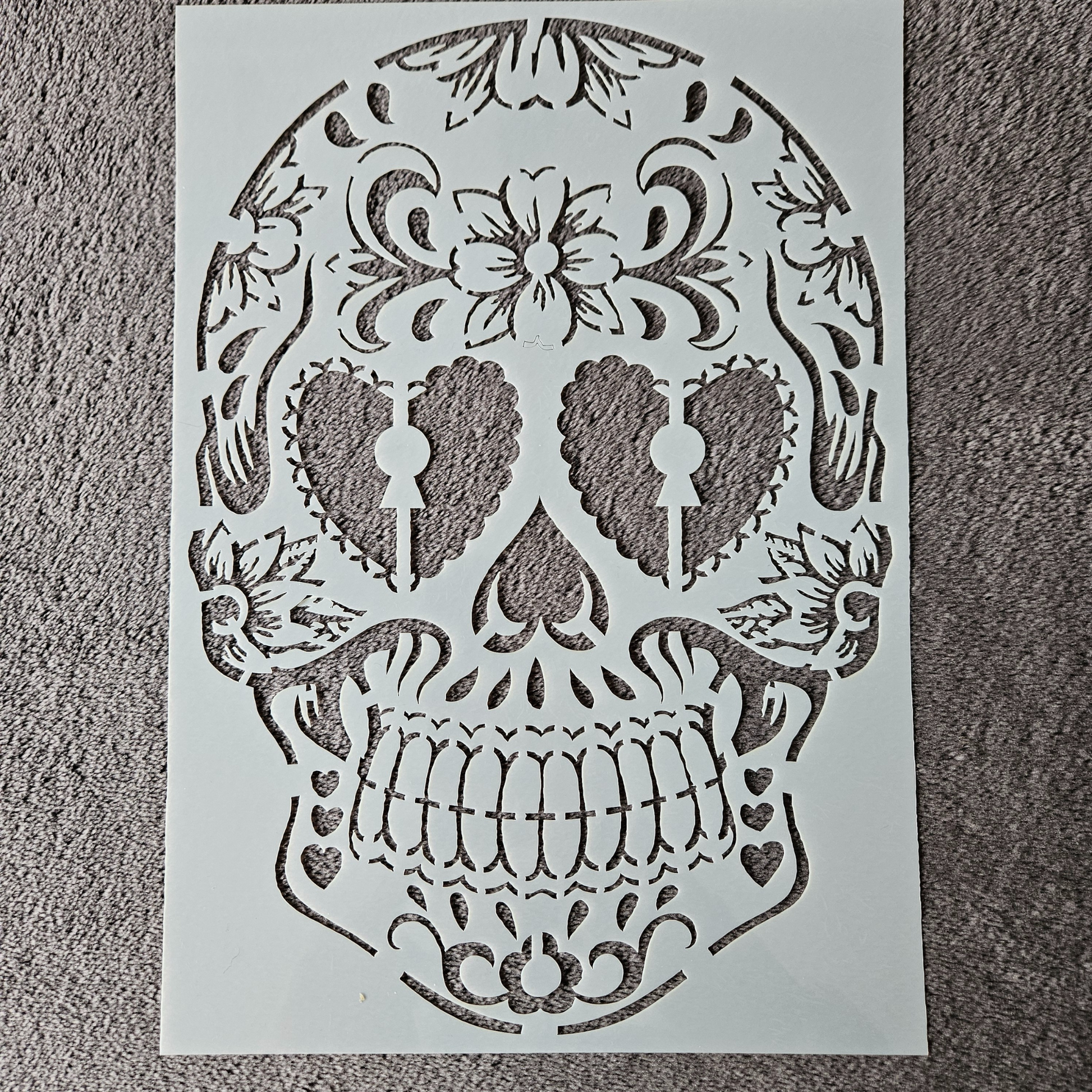 Hobby stencil Schedel - A4