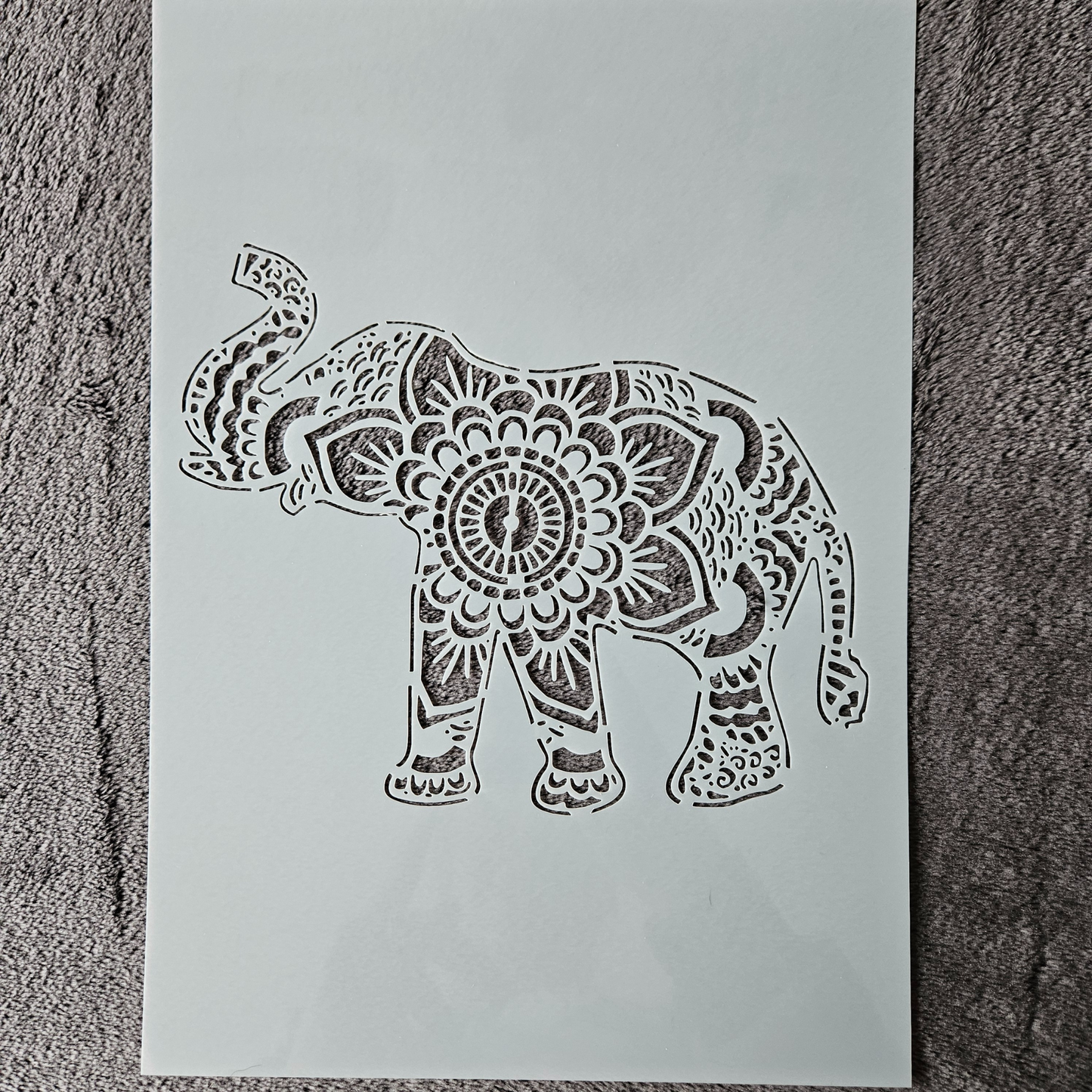 Hobby stencil Olifant- A4