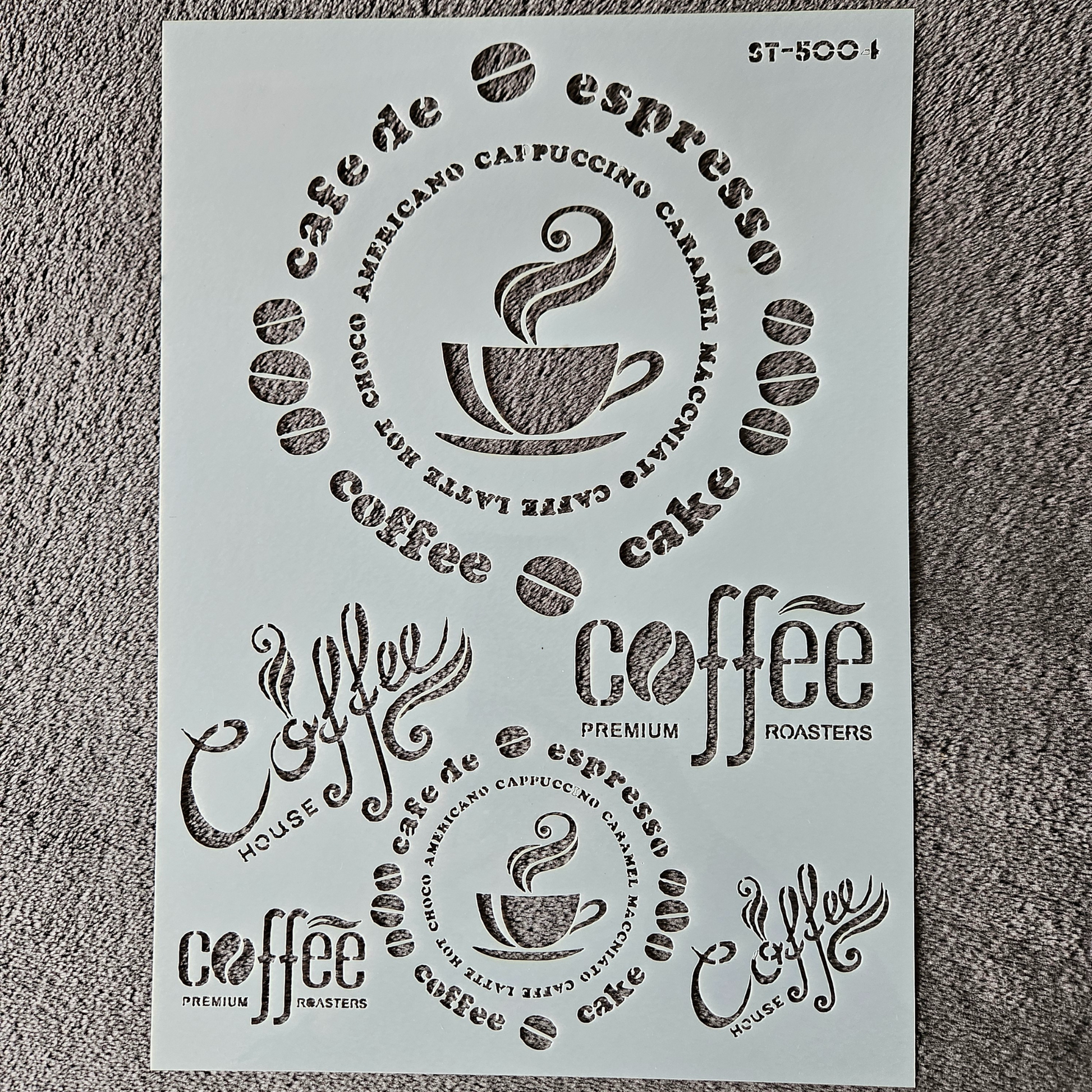 Hobby stencil Coffee - A4