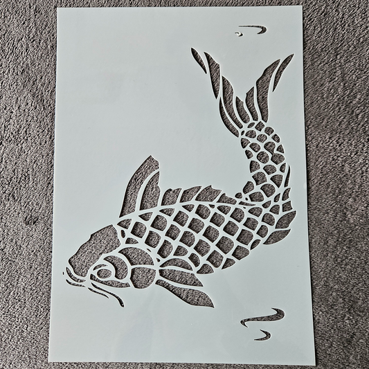 Hobby stencil Koi karper - A4