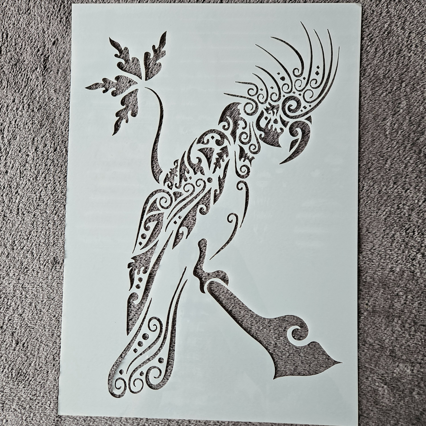 Hobby stencil - Papegaai  - A4