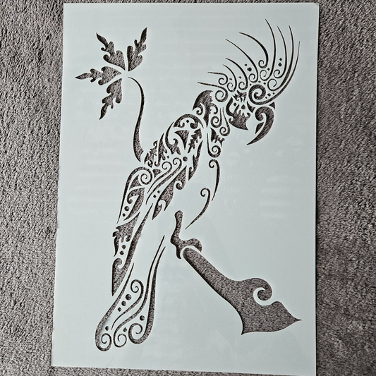 Hobby stencil - Papegaai  - A4