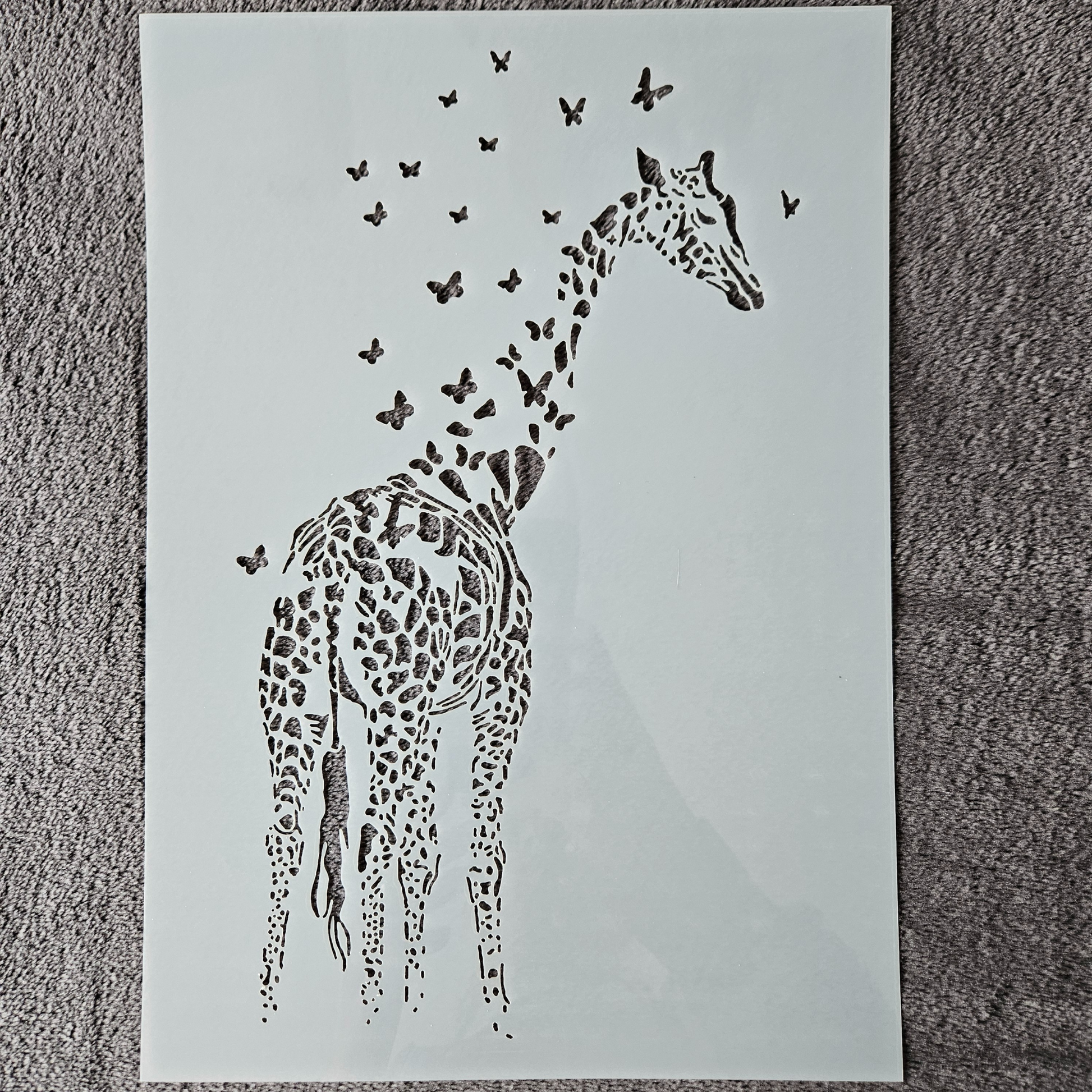 Hobby stencil - Giraffe - A4