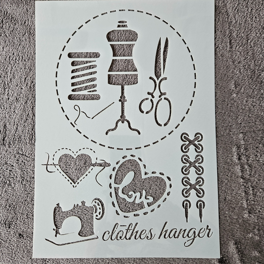 Hobby stencil - Fashion Clothes hanger - A4