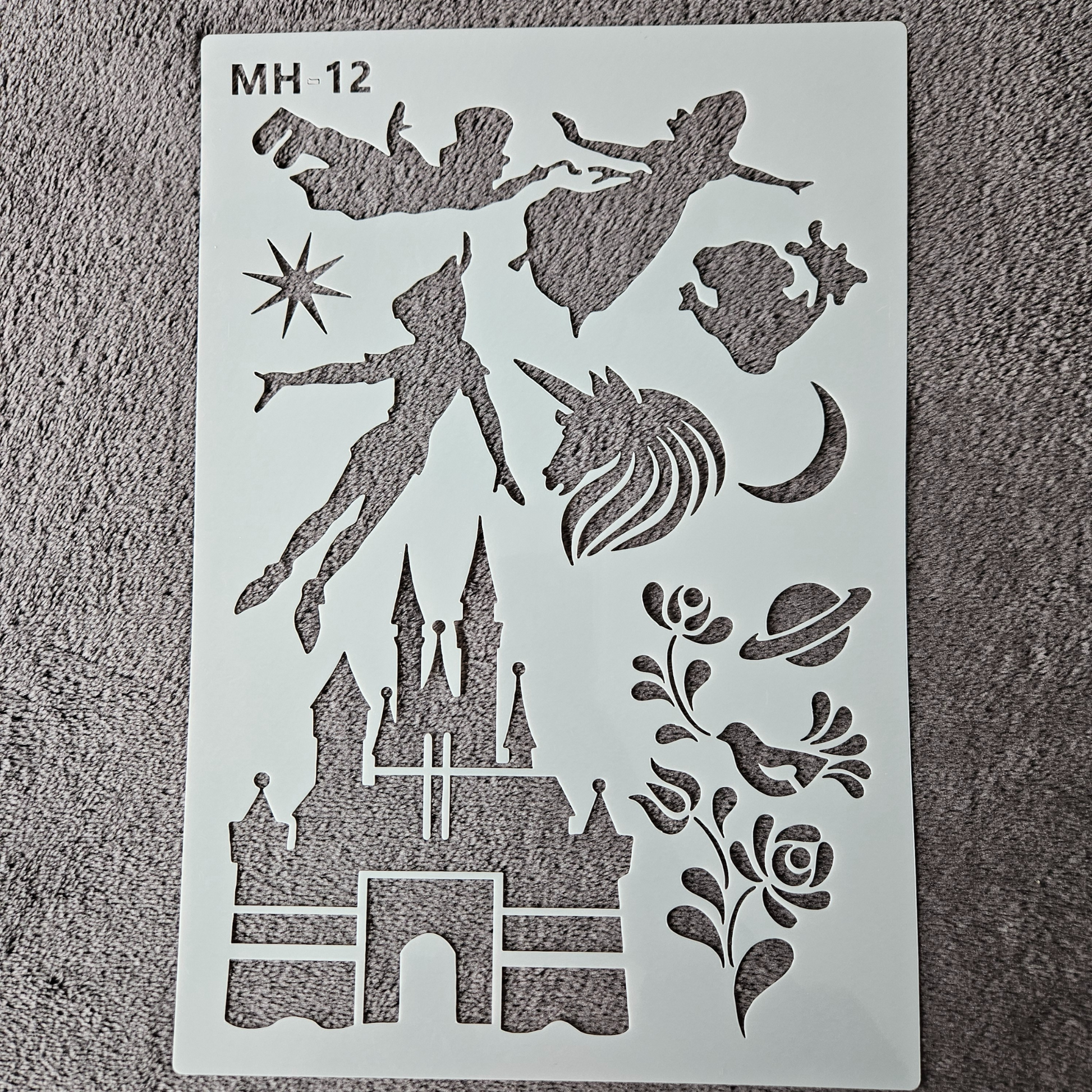 Hobby stencil - Kasteel, kinderen - A4