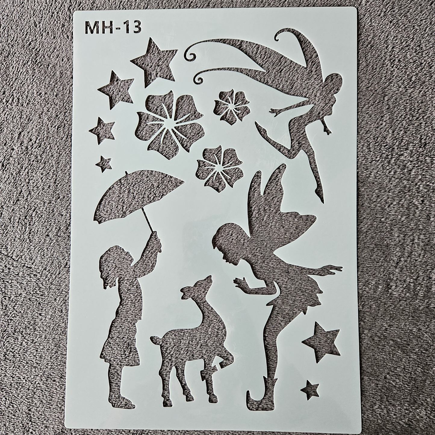 Hobby stencil - Elfjes - A4