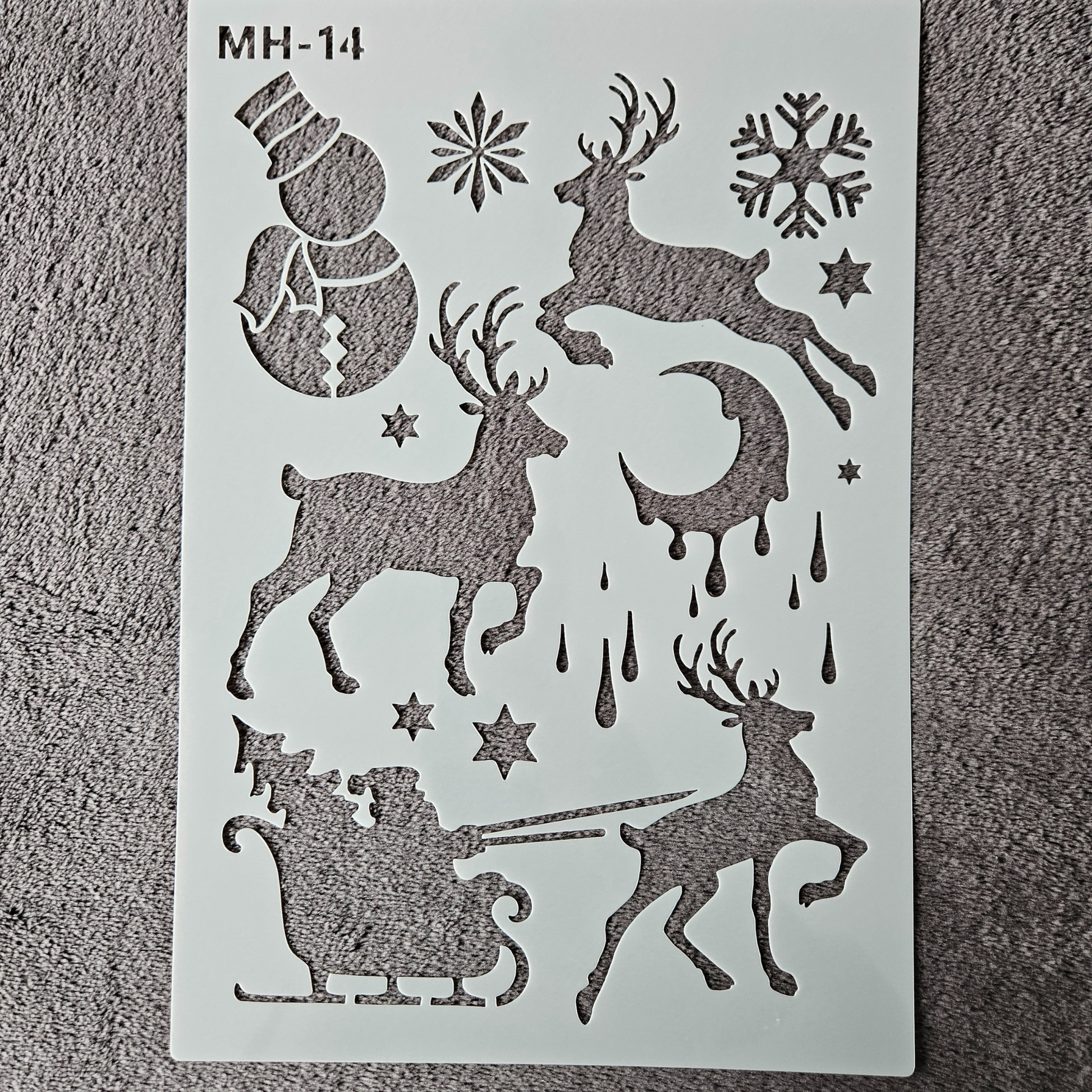 Hobby stencil - Kerst - A4