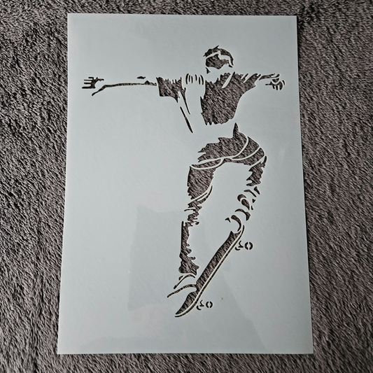 Hobby stencil - Skateboarder - A4