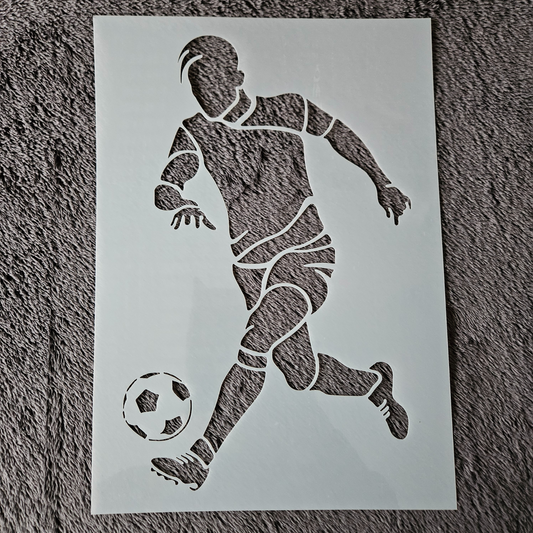 Hobby stencil - Voetballer - A4