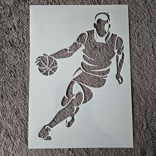 Hobby stencil - Basketballer - A4