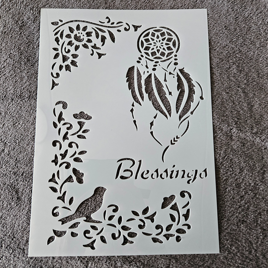 Hobby stencil - Dromenvanger - Blessings - A4