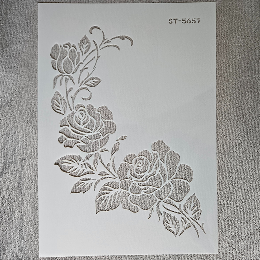 Hobby stencil - Rozen struik - A4