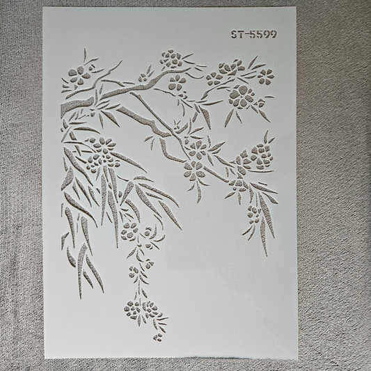 Hobby stencil - Bloesem aan takken - A4