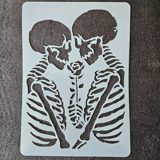 Hobby stencil - Skelet koppel - A4