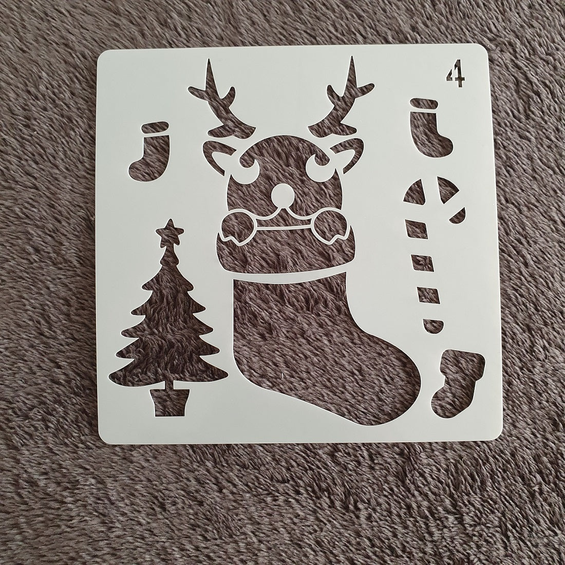 Hobby stencil Kerst - Rudolf in sok