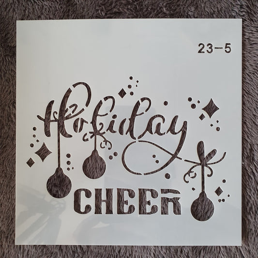 Hobby stencil Kerst - Holiday cheers