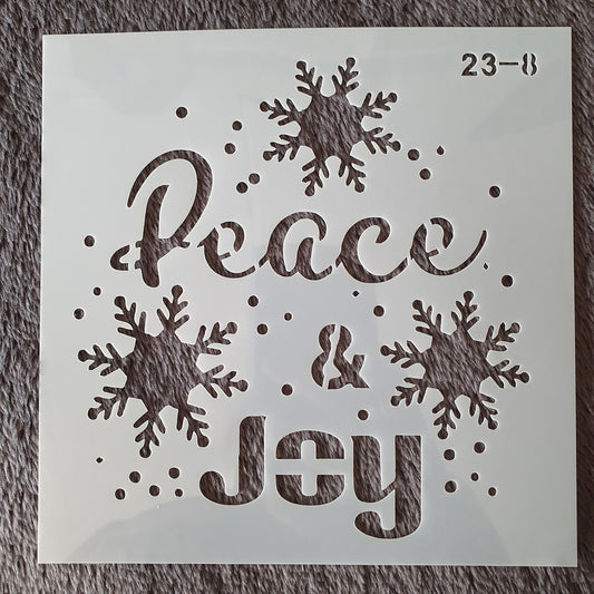Hobby stencil Kerst - Peace & joy 
