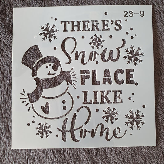 Hobby stencil Kerst - There's snow place like home
