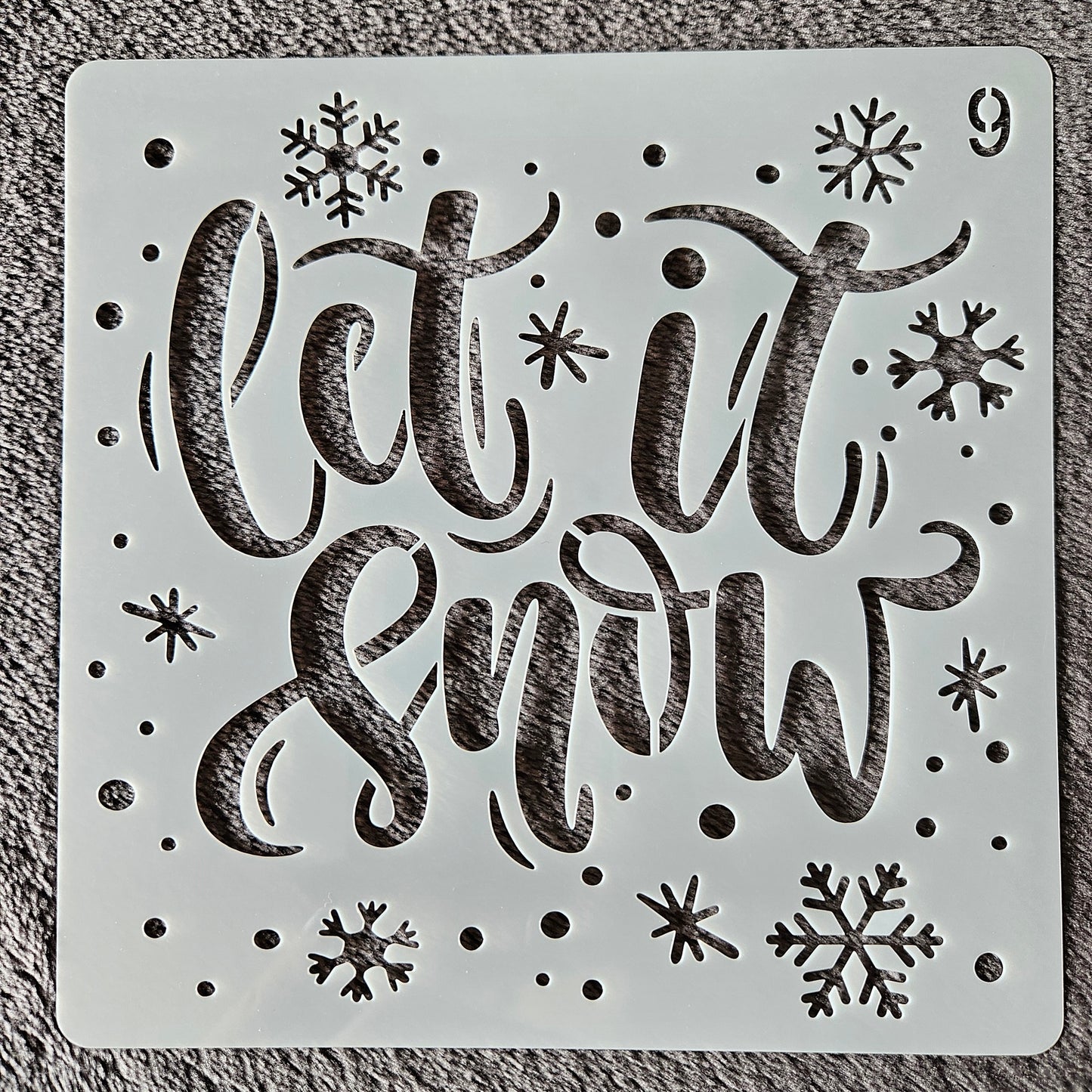 Hobby stencil let it snow