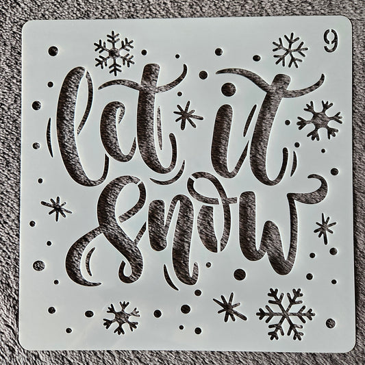 Hobby stencil let it snow