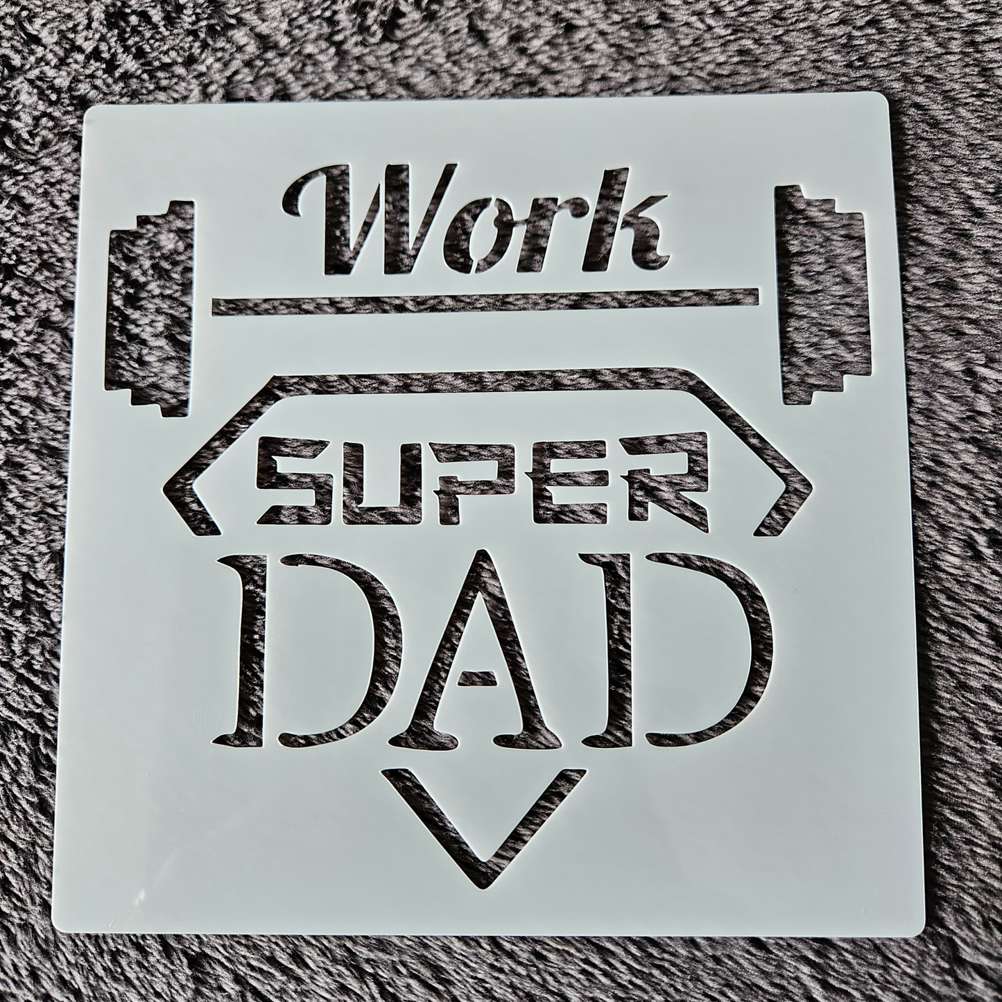 Hobby stencil - Super dad - 15 x 15 cm