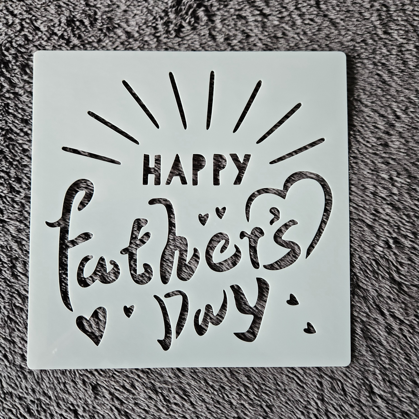 Hobby stencil - Happy father's day - 15 x 15 cm