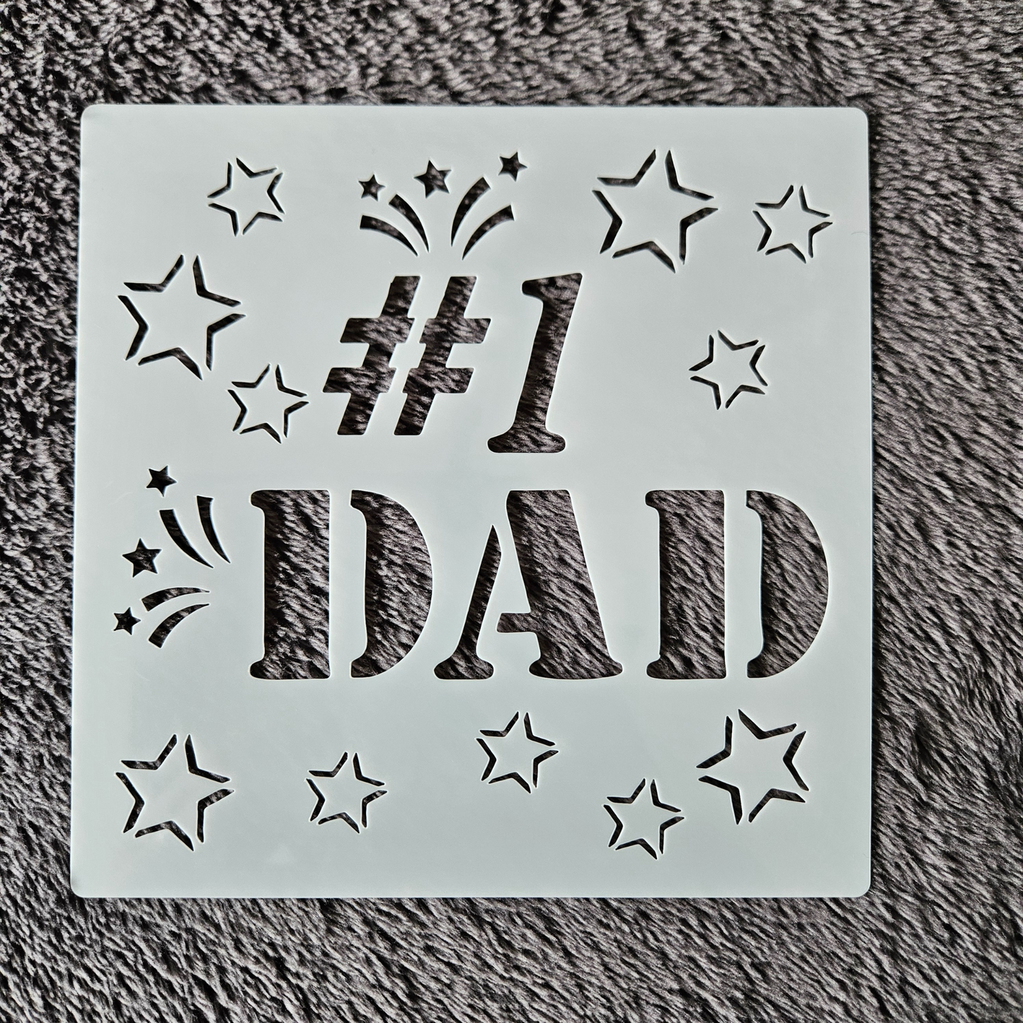 Hobby stencil - #1 dad - 15 x 15 cm