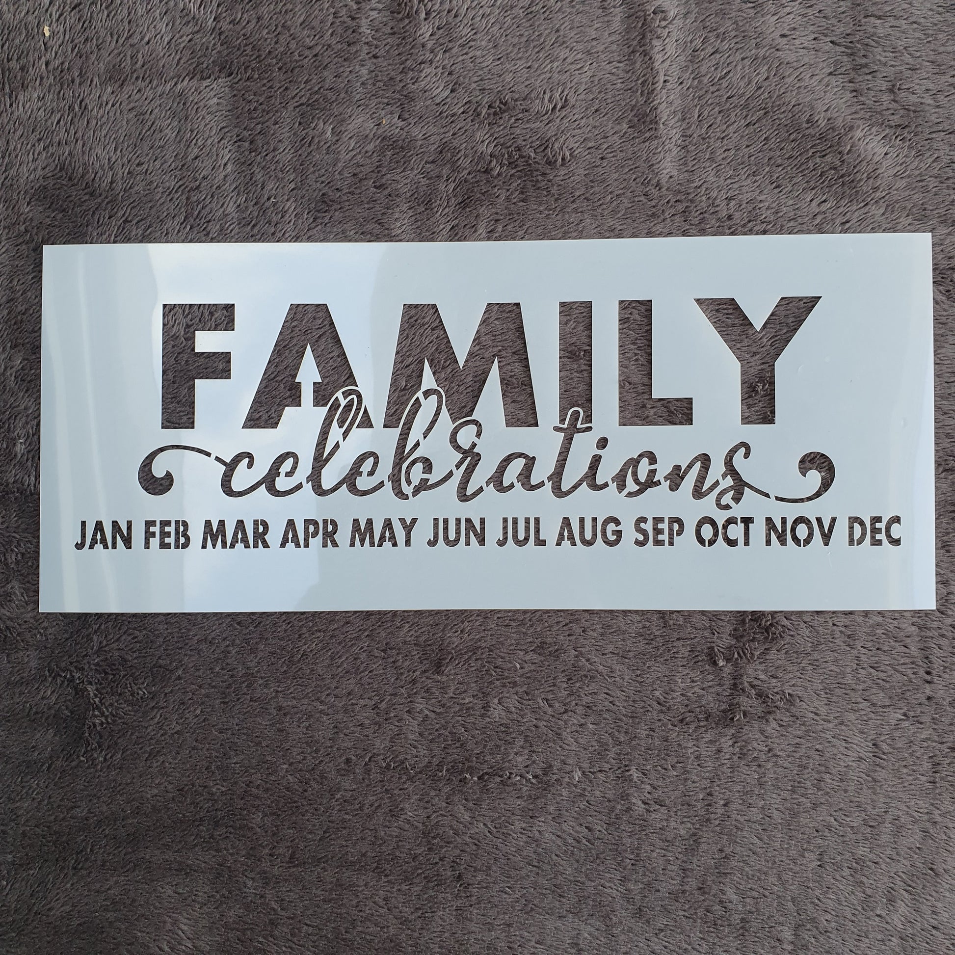 Hobby stencil - Family celebrations - 15 x 36 cm