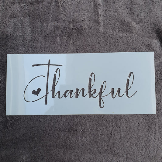 Hobby stencil - Thankful - 15 x 36 cm 