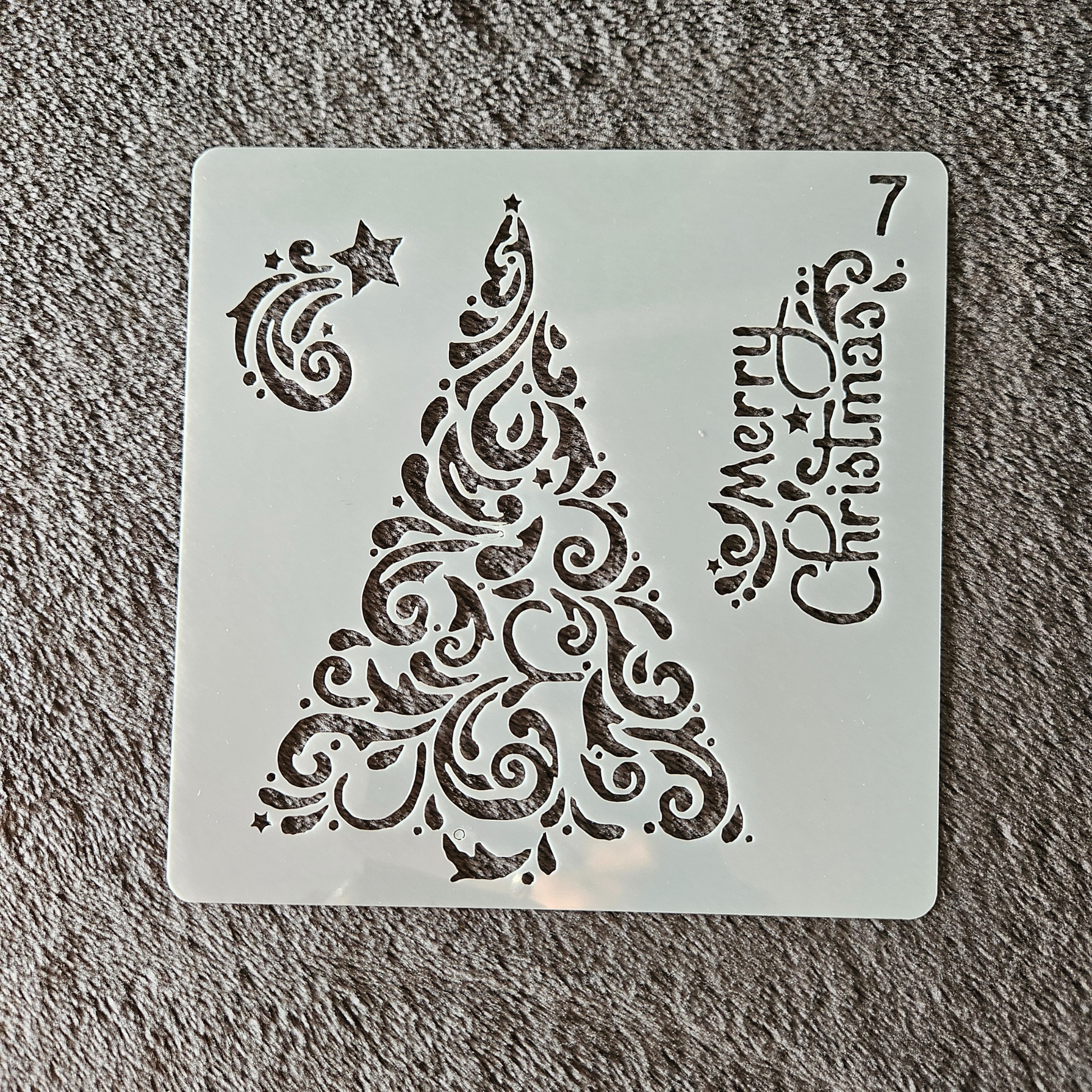 Hobby stencil Kerst -  Kerstboom - 13 x 13