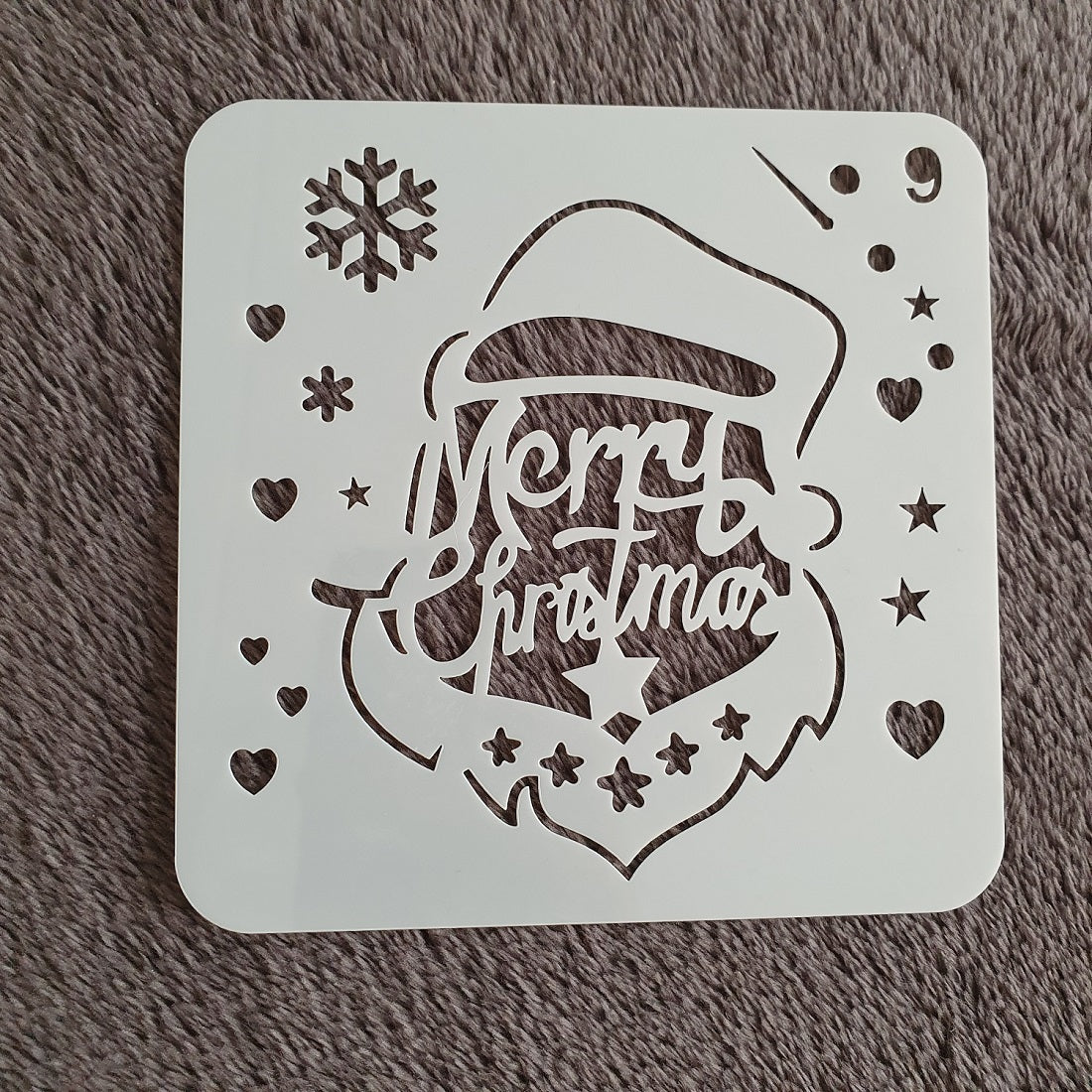 Hobby stencil Kerst - Kerstman Merry Christmas