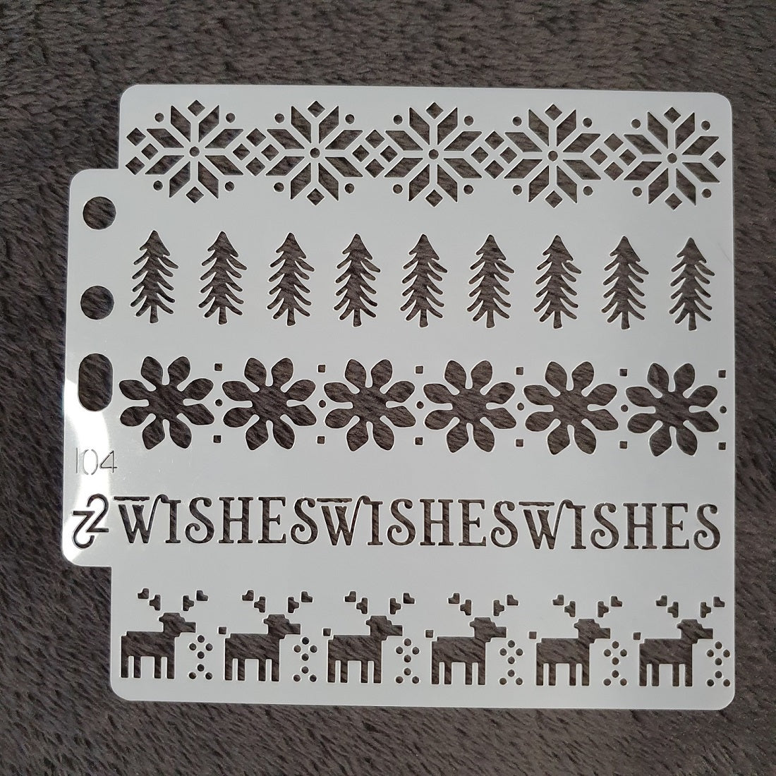 Hobby stencil Kerst - Wishes kerst versiering - 13 x 13