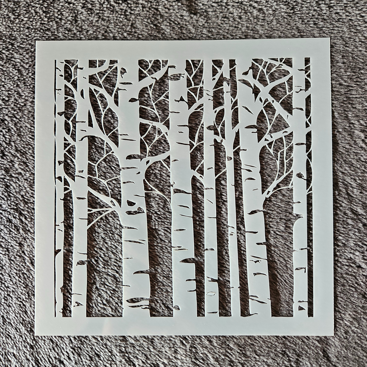 Hobby stencil Kerst -  Bomen bos - 13 x 13