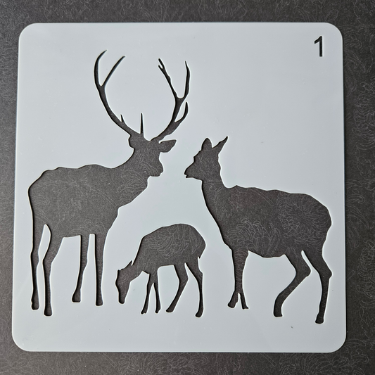 Hobby stencil  -  Herten- 13 x 13