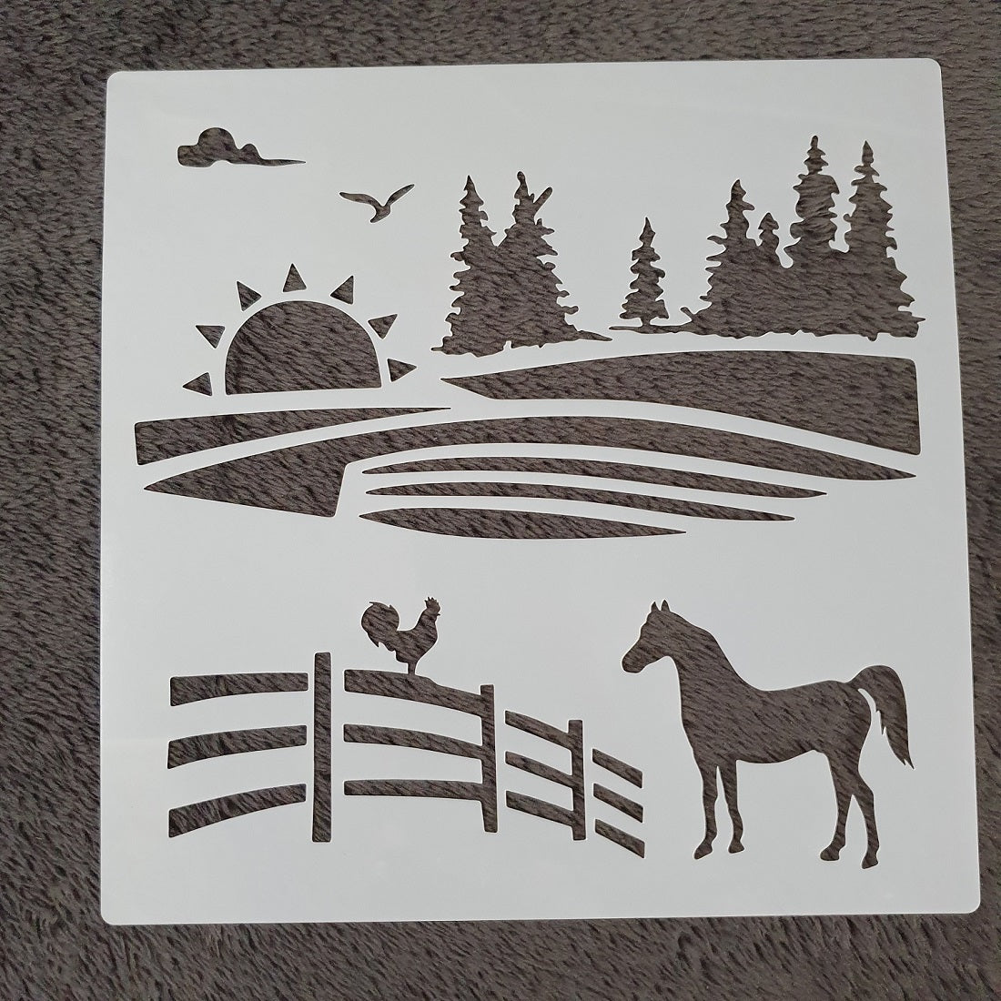 Hobby stencil Scene weiland - 20 x 20 cm