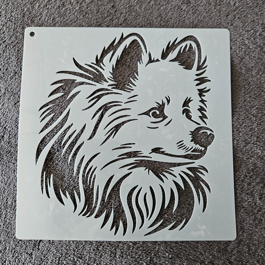 Hobby stencil - Hond - Pommeriaan - 20 x 20 cm