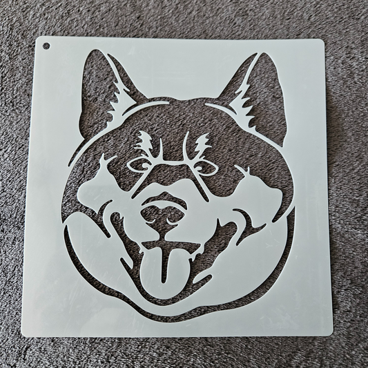 Hobby stencil - Hond - Akita - 20 x 20 cm