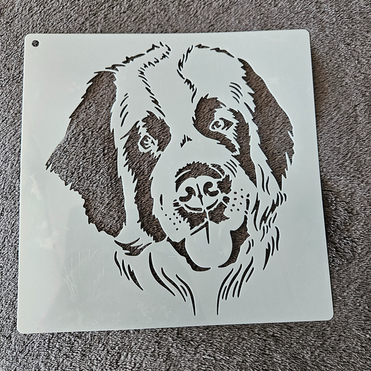Hobby stencil - Hond - Sint bernard - 20 x 20 cm