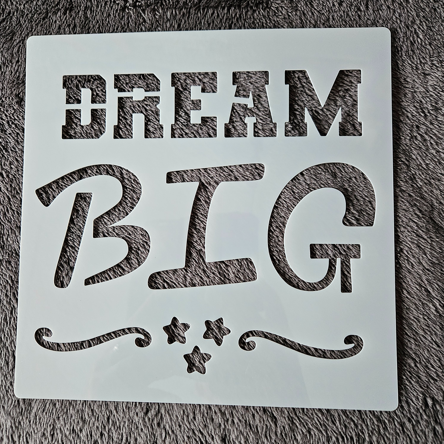 Hobby stencil - Dream big- 20 x 20 cm