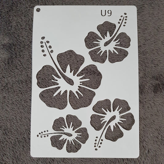 Hobby stencil Tropische bloemen - A5