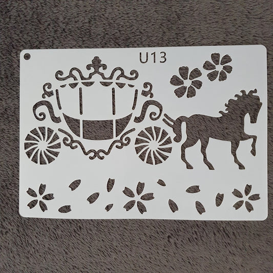 Hobby stencil Koets met paard - A5