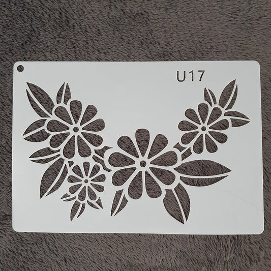 Hobby stencil Bloemen struik - A5