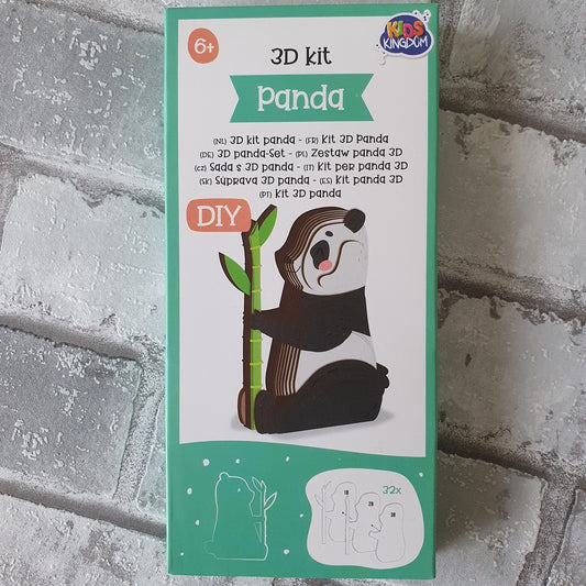 Diy kit voor het maken ven een 3d panda