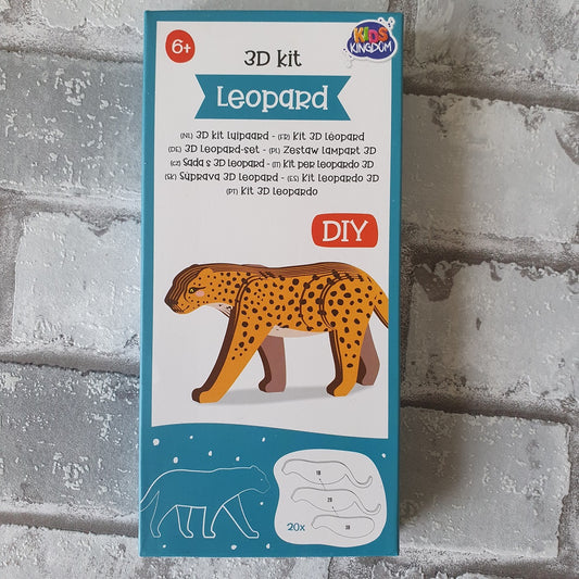 Diy kit voor het  maken van een 3d luipaard