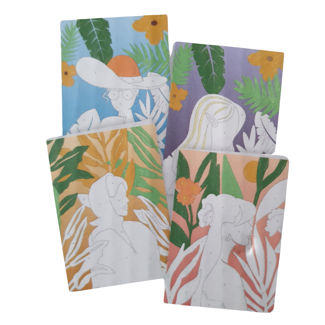 Schilderen op nummer - 4 Kaarten - Vrouwen